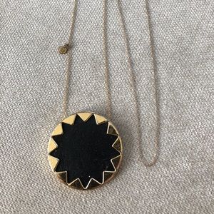 House of Harlow 1960 Large Sunburst Pendant: BLACK